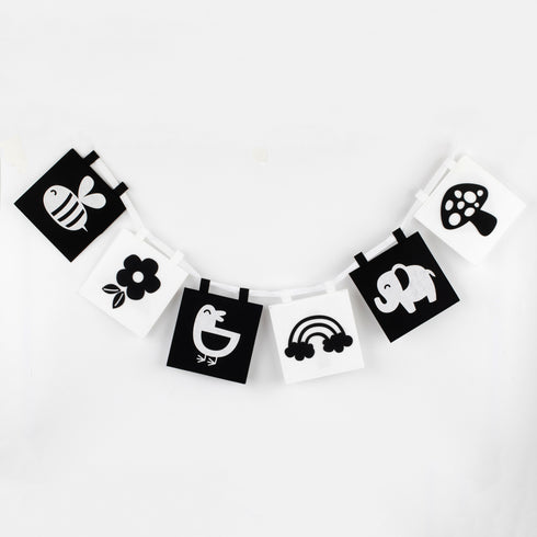 High Contrast Reversible Monochrome Felt Banner